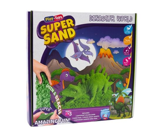 Кинетический набор от бренда Play-Toys "Мир динозавров из песка"