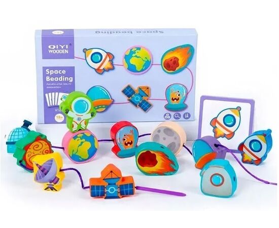 Деревянная игра-шнуровка «Космос » от бренда Metr+ Деревянная игра-шнуровка «Космос » от бренда Metr+