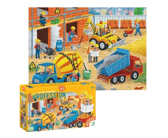 Пазл от бренда Dodo "Строитель" серия Профессии, 150 элементов