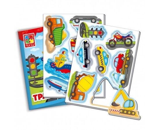 Мягкие магниты от бренда Vladi Toys "Транспорт", 13 элементов