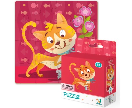 Пазл от бренда Dodo "Котик", 16 элементов