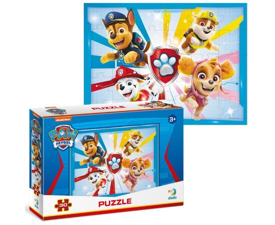 Пазл от бренда Dodo "Смелые щенки", серия Щенячий патруль, 30 элементов