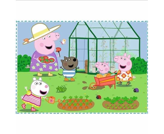 Пазл от бренда Trefl 4 в 1 "Свинка Пеппа и её друзья", на 12, 15, 20 и 24 элемента