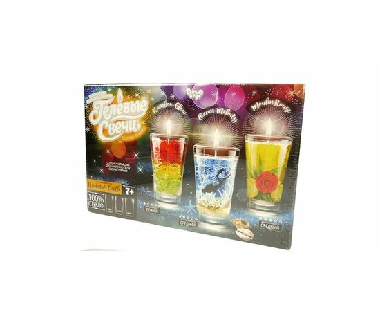 Набор для творчества от бренда Danko Toys "Гелевые свечи - радужное свечение, мелодия океана, мулен руж"