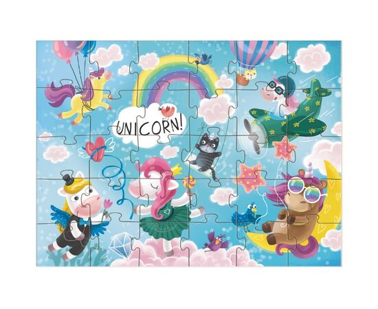 Пазл от бренда Dodo "Приключения единорожков" серия Фэнтэзи, 30 элементов