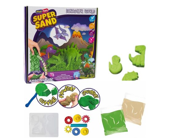 Кинетический набор от бренда Play-Toys "Мир динозавров из песка"