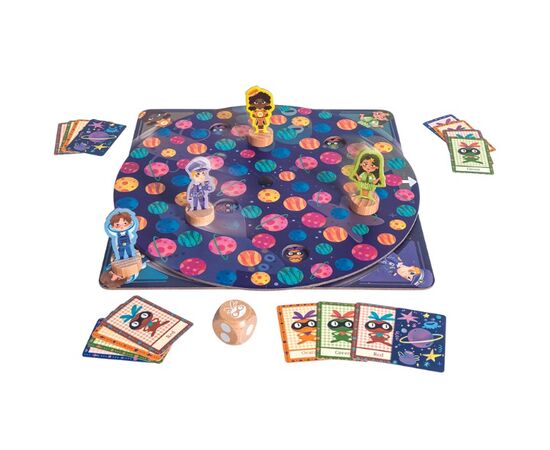 Настольная игра от бренда Hape «Планетные догонялки»