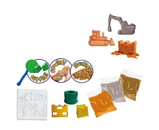 Кинетический набор от бренда Play-Toys  «Строительная площадка из блестящего песка»