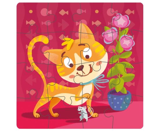 Пазл от бренда Dodo "Котик", 16 элементов