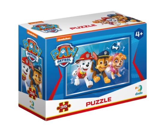Пазл-мини от бренда Dodo «Маршалл, Гонщик и Скай», серия Щенячий патруль, 35 элементов
