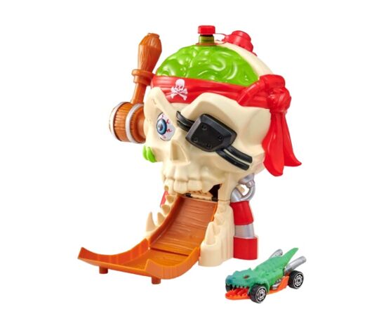 Игровой набор «Трасса с черепом и машинкой, меняющей цвет» от бренда Teamsterz Игровой набор «Трасса с черепом и машинкой, меняющей цвет» от бренда Teamsterz