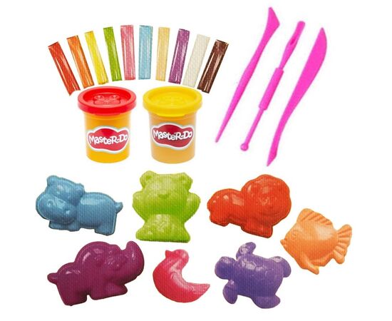 Игровой набор для лепки от бренда Danko Toys "Забавные животные", серия Master Do