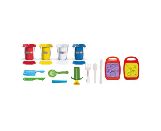 Игровой набор для лепки от бренда Play-Toys 2 в 1  "Бургер и Паста"