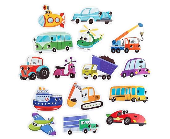 Магнитная игра от бренда Dodo "Транспорт", серия Magnetic set, 15 элементов Магнитная игра от бренда Dodo "Транспорт", серия Magnetic set, 15 элементов