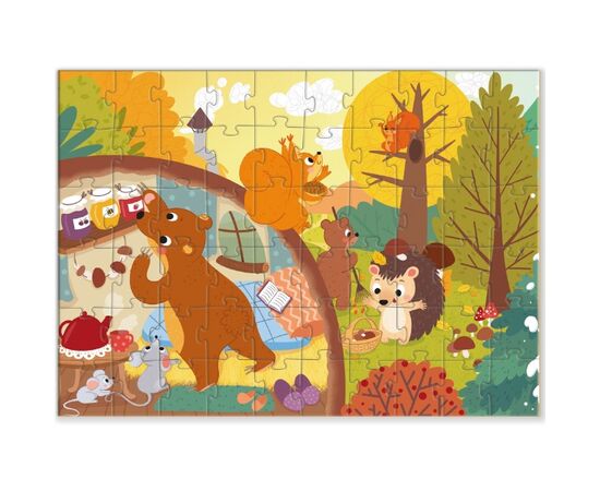 Пазл от бренда Dodo "Уборка урожая в лесу" серия Времена года, 60 элементов