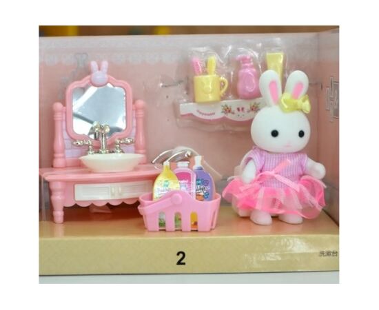 Игровой набор с флоксовым зайцем "Уборная"