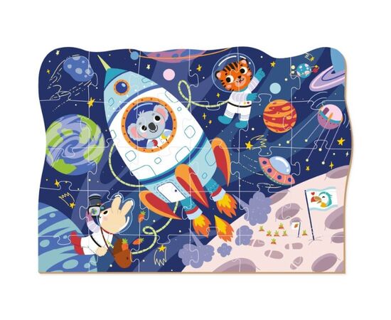 Пазл от бренда Dodo "Экскурсия в космос" серия Транспорт, 30 элементов