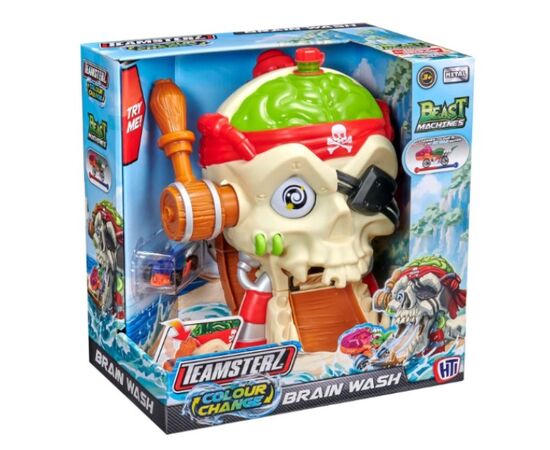 Игровой набор «Трасса с черепом и машинкой, меняющей цвет» от бренда Teamsterz Игровой набор «Трасса с черепом и машинкой, меняющей цвет» от бренда Teamsterz