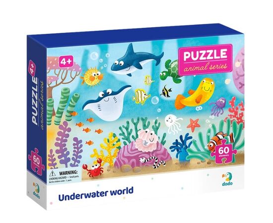 Пазл от бренда Dodo "Подводный мир" серия Животные, 60 элементов Пазл от бренда Dodo "Подводный мир" серия Животные, 60 элементов