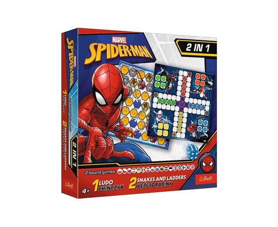 Настольная игра 2 в 1 от бренда Trefl "Лудо. Человек-паук"