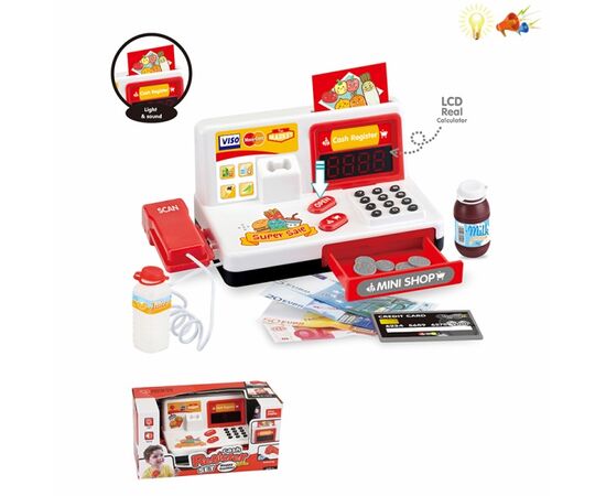 Кассовый аппарат от бренда Essa Toys, со звуковыми и световыми эффектами Кассовый аппарат от бренда Essa Toys, со звуковыми и световыми эффектами