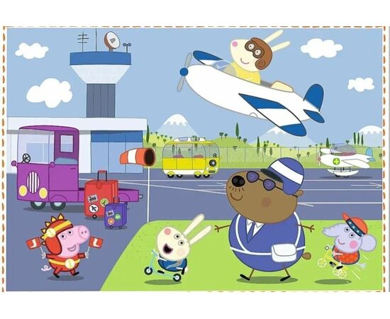 Пазл от бренда Trefl 4 в 1 "Свинка Пеппа и её друзья", на 12, 15, 20 и 24 элемента