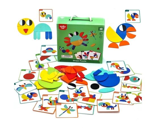 Деревянный пазл "Формы" от бренда Tooky Toy