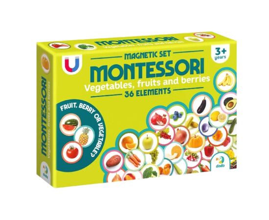 Магнитная игра от бренда Dodo "Овощи, фрукты и ягоды", 36 элементов