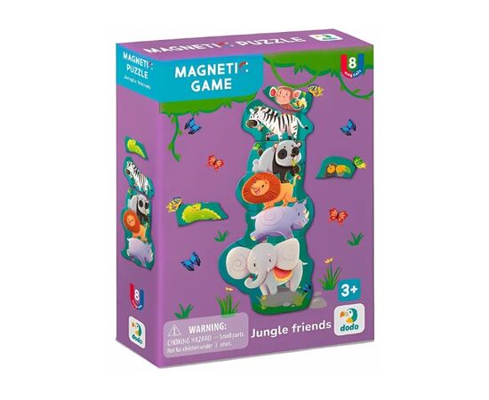 Магнитная игра от бренда Dodo "Друзья из джунглей", 8 элементов