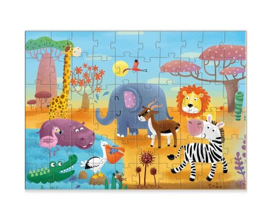 Пазл от бренда Dodo "В жаркой Африке" серия Животные, 60 элементов