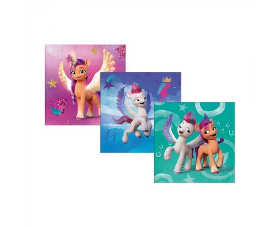 Пазл от бренда Dodo 3 в 1 "Зип и Санни", серия My little pony, на 25, 36, и 54 элемента Пазл от бренда Dodo 3 в 1 "Зип и Санни", серия My little pony, на 25, 36, и 54 элемента