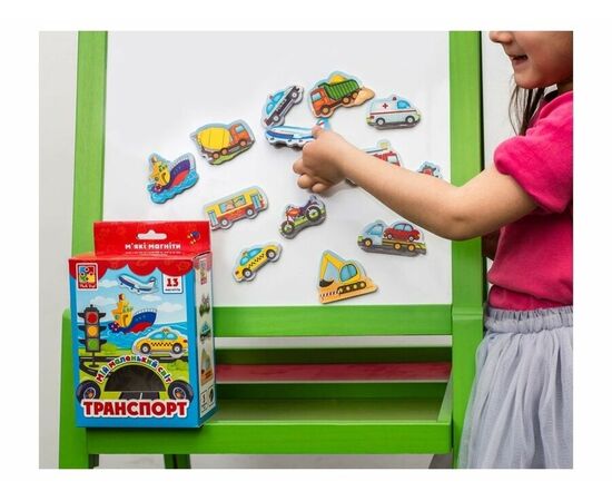 Мягкие магниты от бренда Vladi Toys "Транспорт", 13 элементов