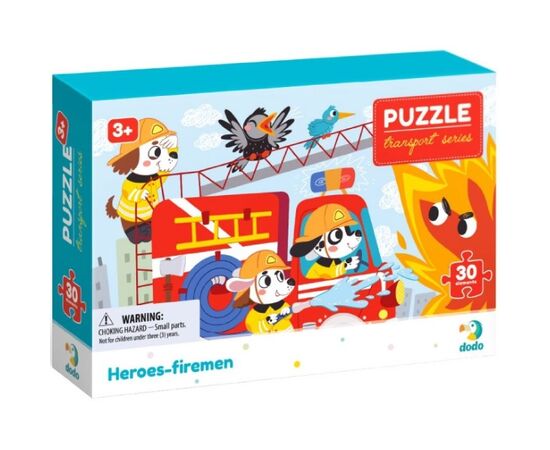 Пазл "Герои пожарные" серия Транспорт от бренда Dodo, 30 элементов