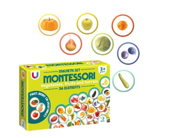 Магнитная игра от бренда Dodo "Овощи, фрукты и ягоды", 36 элементов