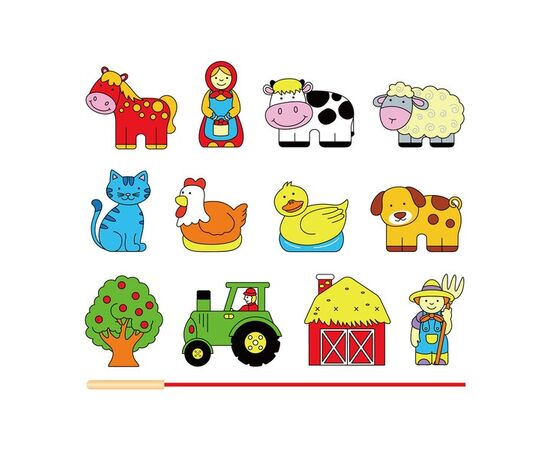 Деревянная игра-шнуровка «Ферма» от бренда Viga Toys Деревянная игра-шнуровка «Ферма» от бренда Viga Toys