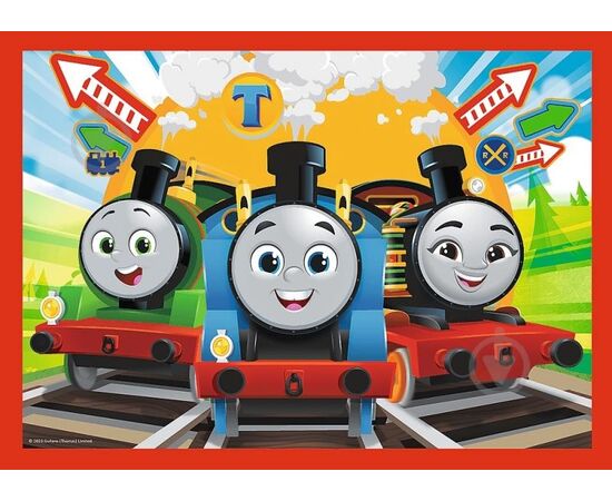 Пазл от бренда Trefl 4 в 1 "Паровозик Томас и его друзья", на 12, 15, 20 и 24 элемента