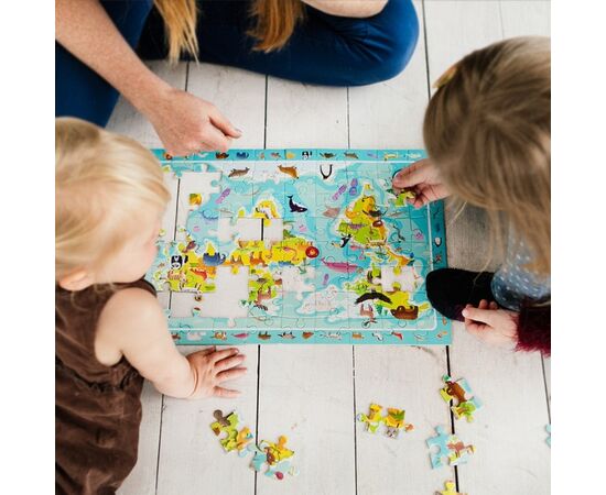 Пазл от бренда Dodo "Мир животных" серия Обсервационный пазл, 80 элементов Пазл от бренда Dodo "Мир животных" серия Обсервационный пазл, 80 элементов