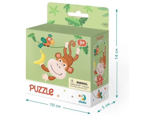 Пазл от бренда Dodo "Обезьянка", 16 элементов