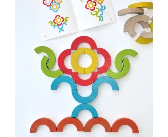 Деревянная мозаика - балансир "Радужные дуги" от бренда KuPik
