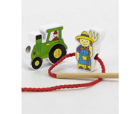 Деревянная игра-шнуровка «Ферма» от бренда Viga Toys Деревянная игра-шнуровка «Ферма» от бренда Viga Toys