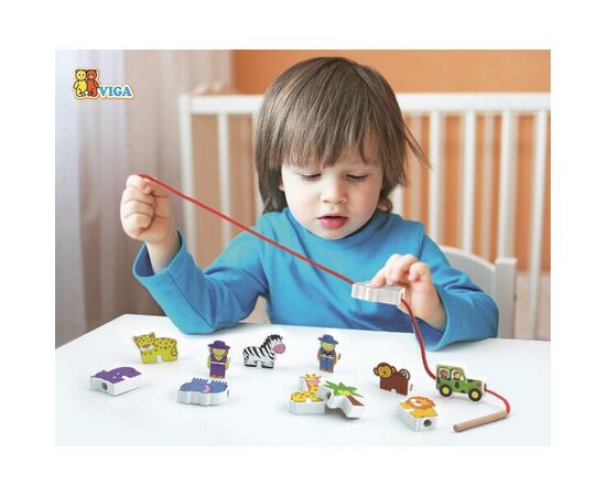 Деревянная игра-шнуровка «Ферма» от бренда Viga Toys Деревянная игра-шнуровка «Ферма» от бренда Viga Toys