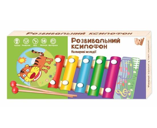 Развивающий ксилофон "Разноцветные мелодии" от бренда WToys