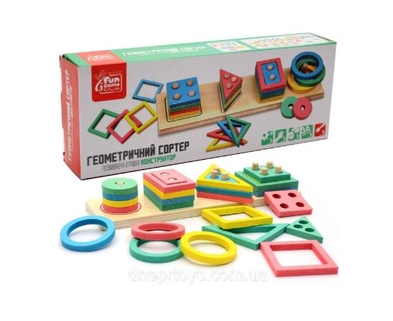 Игра-конструктор "Геометрический сортер" от бренда Fun Game Club Игра-конструктор "Геометрический сортер" от бренда Fun Game Club