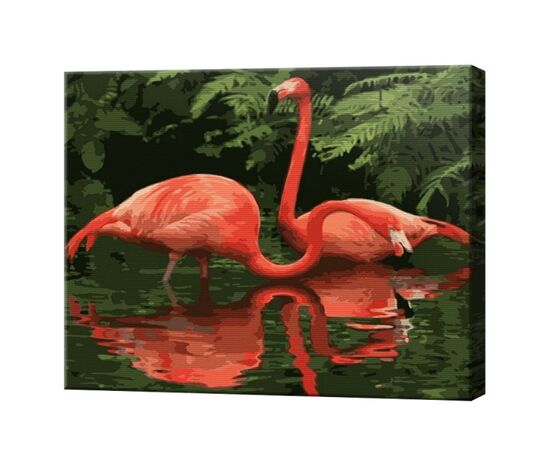 Картина по номерам 40*50 "Фламинго в Джунглях" от бренда Art Gallery, без упаковки