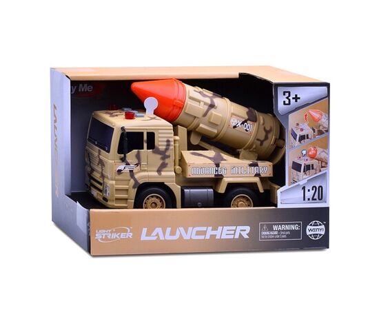 1:20 Инерционная машина "Грузовик с ракетной установкой" от бренда Wenyi, со светом и звуком 1:20 Инерционная машина "Грузовик с ракетной установкой" от бренда Wenyi, со светом и звуком