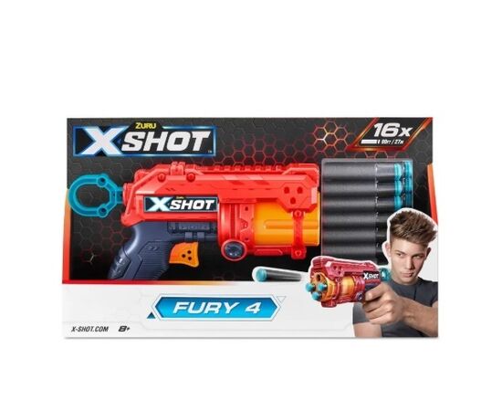 Бластер X-Shot "Fury 4", 16 патронов