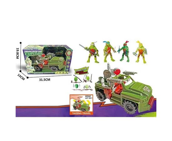 Игровой набор героев с машинкой "Черепашки Ниндзя"