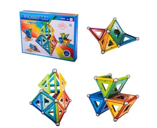 Магнитный конструктор "Треугольники", 72 детали