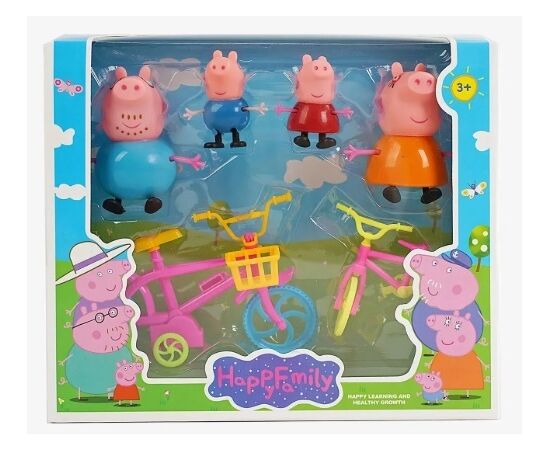 Игровой набор "Семья Свинки Пеппы и 2 велосипеда"