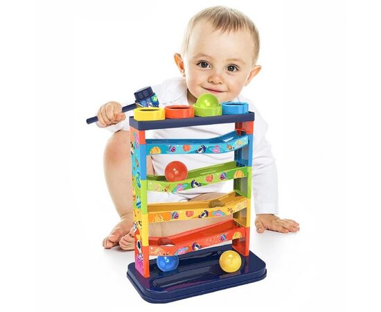 Горка с шариками и молоточком